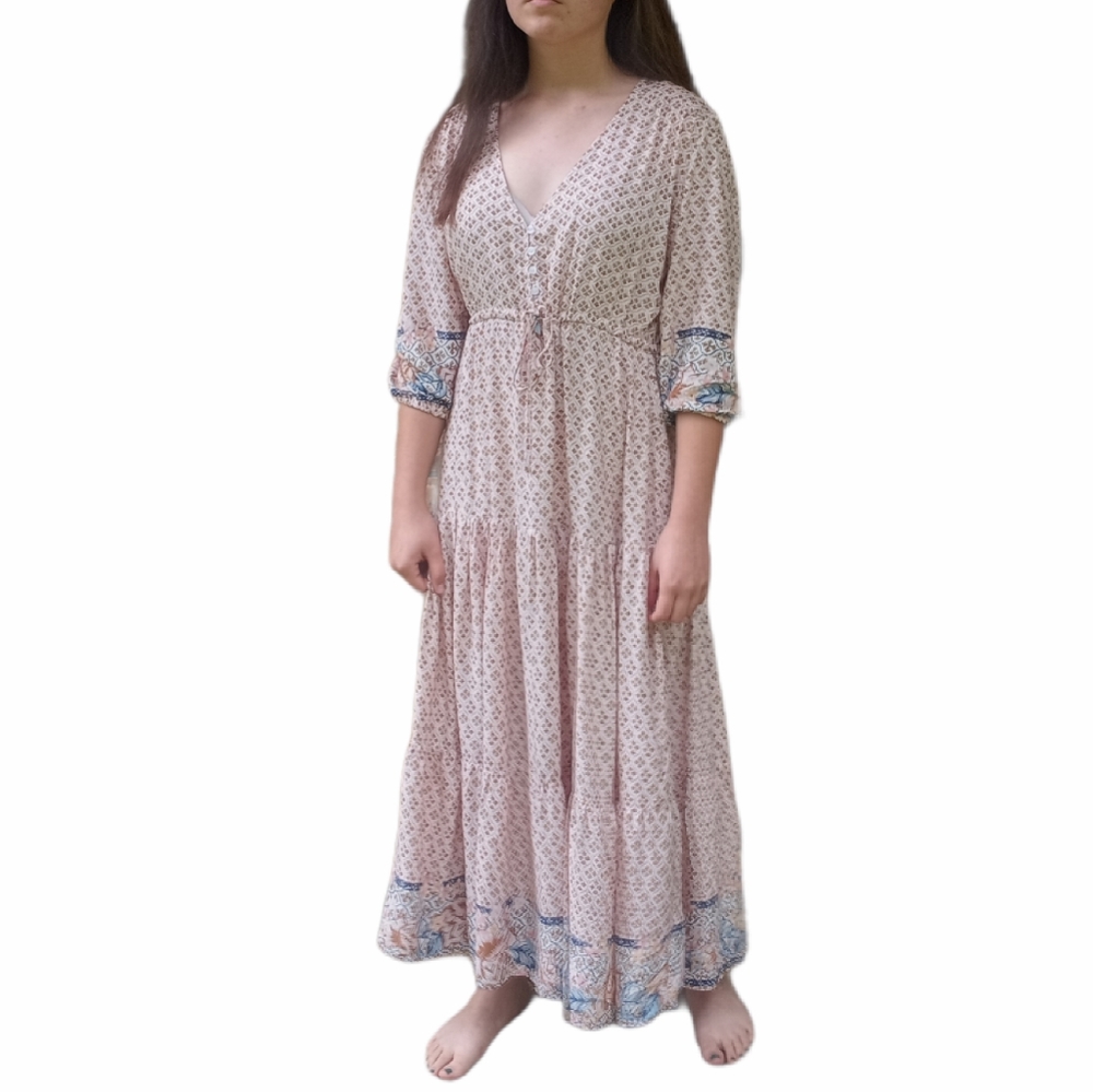 ALY DALY Farmhouse Midi Print Dress